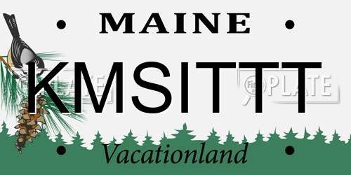 KMSITTT Maine License Plate