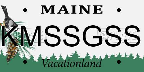 KMSSGSS Maine License Plate