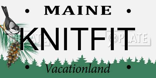 KNITFIT Maine License Plate