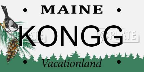 KONGG Maine License Plate