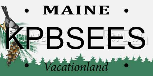 KPBSEES Maine License Plate