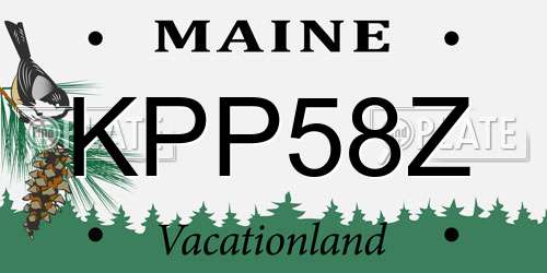 KPP58Z Maine License Plate
