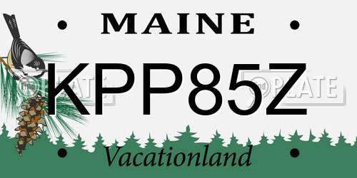 KPP85Z Maine License Plate