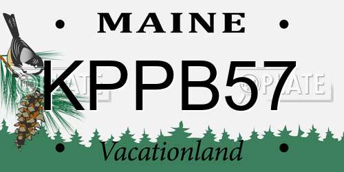 KPPB57 Maine License Plate