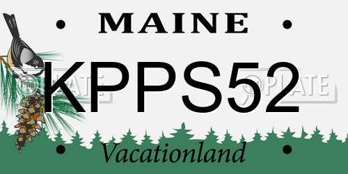 KPPS52 Maine License Plate