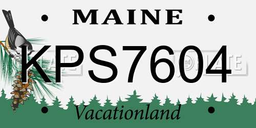 KPS7604 Maine License Plate