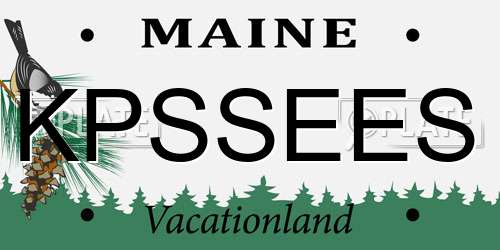 KPSSEES Maine License Plate