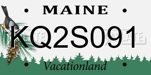 KQ2S091 Maine License Plate