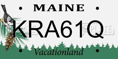 KRA61Q Maine License Plate