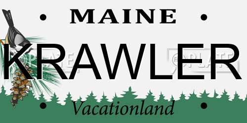 KRAWLER Maine License Plate