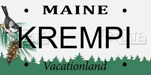 KREMPI Maine License Plate