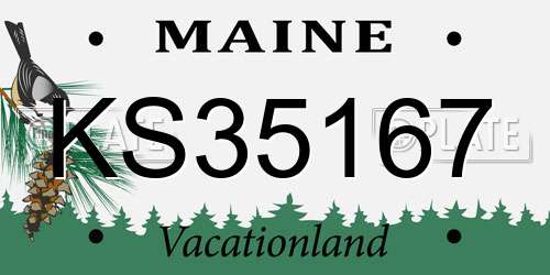 KS35167 Maine License Plate