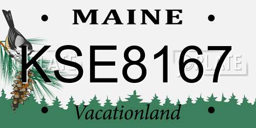 KSE8167 Maine License Plate
