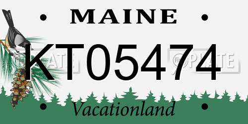 KT05474 Maine License Plate