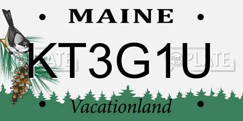 KT3G1U Maine License Plate