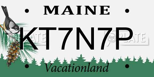 KT7N7P Maine License Plate
