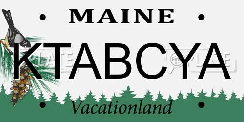 KTABCYA Maine License Plate