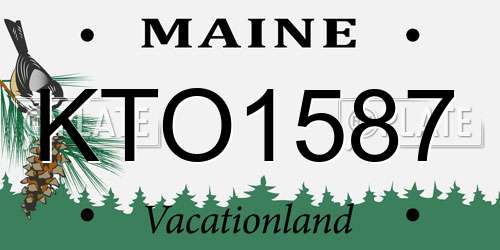 KTO1587 Maine License Plate
