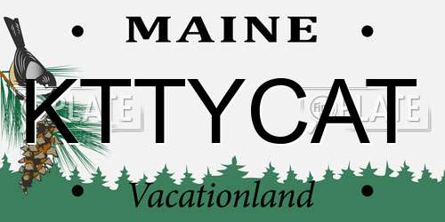 KTTYCAT Maine License Plate