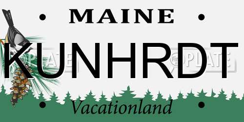 KUNHRDT Maine License Plate