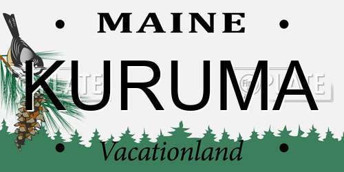 KURUMA Maine License Plate