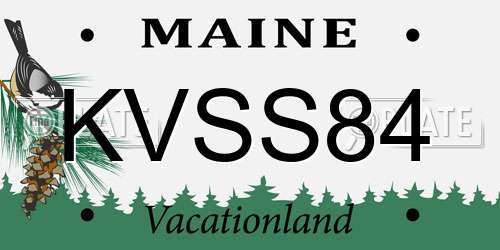 KVSS84 Maine License Plate