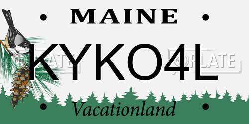 KYKO4L Maine License Plate