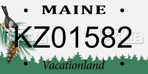KZ01582 Maine License Plate