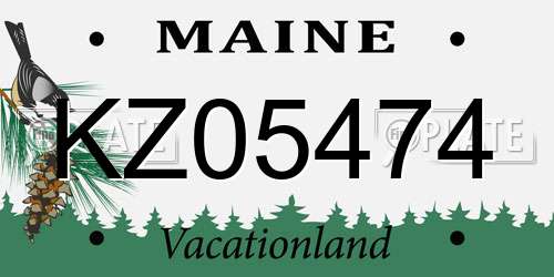 KZ05474 Maine License Plate