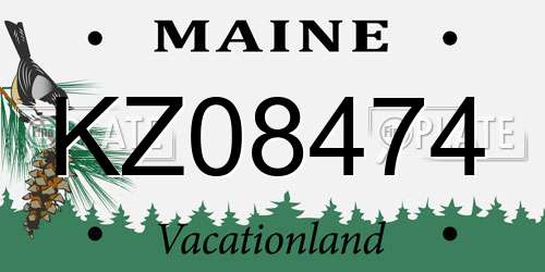 KZ08474 Maine License Plate