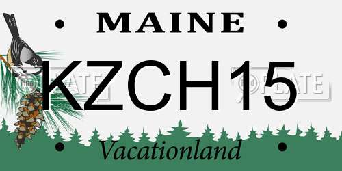 KZCH15 Maine License Plate