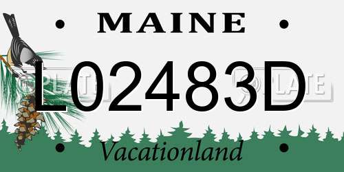 L02483D Maine License Plate