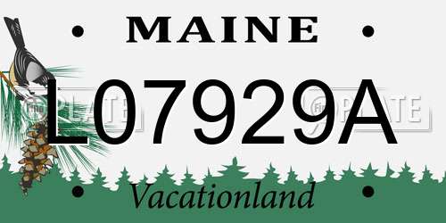 L07929A Maine License Plate