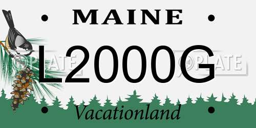 L2000G Maine License Plate