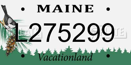 L275299 Maine License Plate