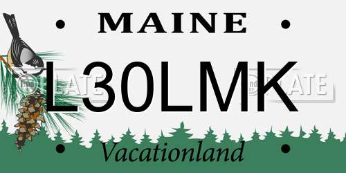 L30LMK Maine License Plate