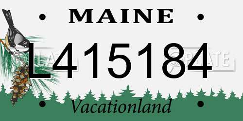 L415184 Maine License Plate