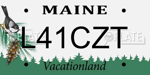 L41CZT Maine License Plate