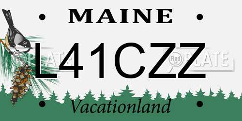 L41CZZ Maine License Plate