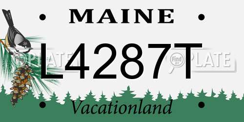 L4287T Maine License Plate
