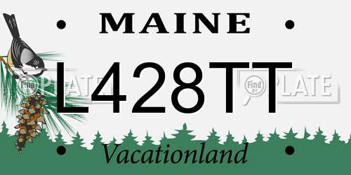 L428TT Maine License Plate