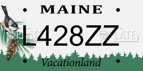 L428ZZ Maine License Plate