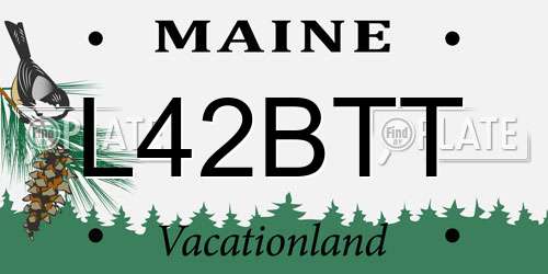 L42BTT Maine License Plate