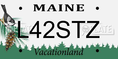 L42STZ Maine License Plate