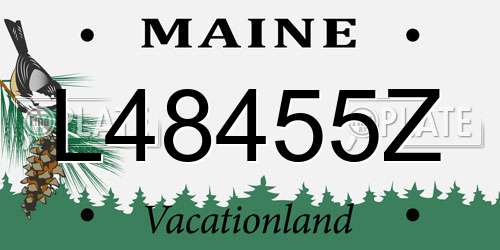L48455Z Maine License Plate