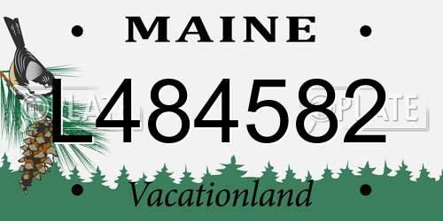 L484582 Maine License Plate
