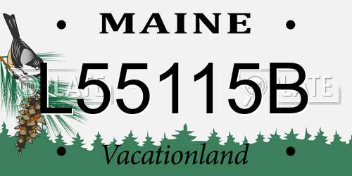 L55115B Maine License Plate