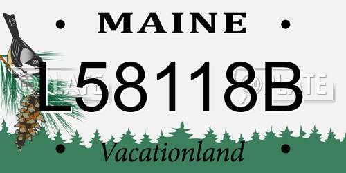 L58118B Maine License Plate