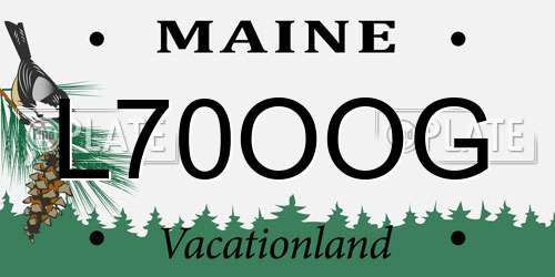 L70OOG Maine License Plate