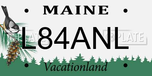 L84ANL Maine License Plate